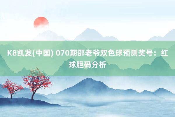 K8凯发(中国) 070期邵老爷双色球预测奖号：红球胆码分析