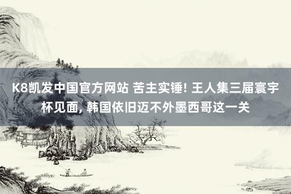 K8凯发中国官方网站 苦主实锤! 王人集三届寰宇杯见面, 韩国依旧迈不外墨西哥这一关